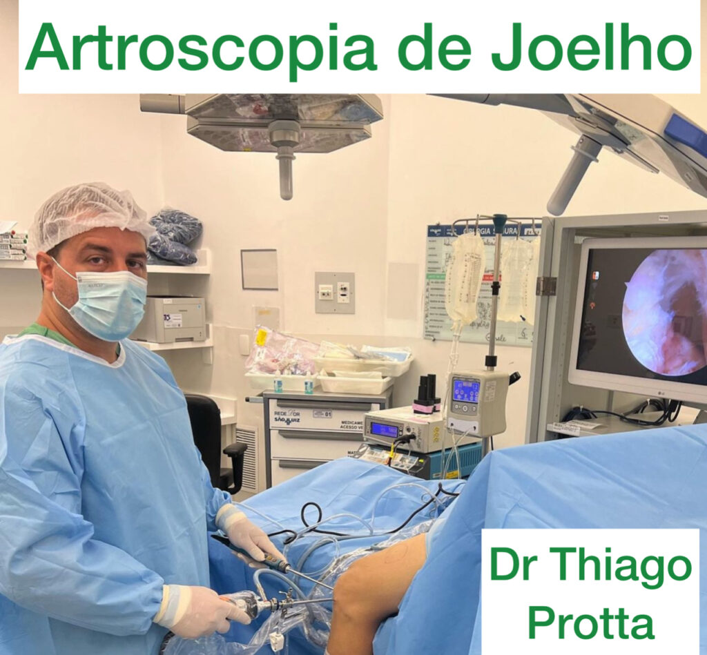 Clinica de ortopedia em São Paulo, Dr Thiago Protta realizando uma artroscopia